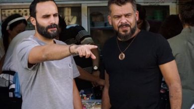 صورة منذر رياحنة “من كواليس  تصوير الفيلم الأردني الزقاق