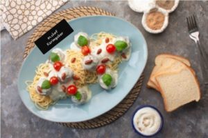 سباجيتى ميت بول بصوص الذبادى والريحان