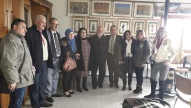 صورة المعرض الفني الأول في صالة الفنان المهندس حسن عمران في حمين