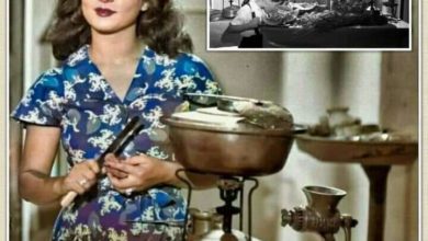 صورة حقيقة صورة الفنانة “شادية” في المطبخ