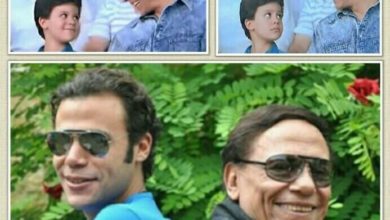 صورة  عادل إمام وابنه محمد بين الماضي والحاضر