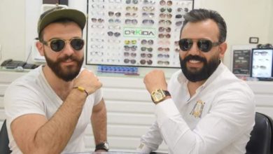 صورة هذا ماجمع الإعلامي حيدر أحمد والسيد عمار الملا في أوركيدا للنظارات في دمشق