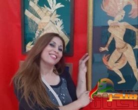 صورة “أنجيلا إبراهيم ” استمد لوحاتي من الطبيعة ..مجالات الحياة متشابهة ولكن الإبداع هو عدم التقليد