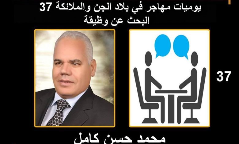 يوميات مهاجر في بلاد الجن والملائكة" 37" البحث عن وظيفة