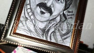 صورة الرسامة عروب بردان ” الرسم بالنسبة لي كل شي أمتلكهُ بالحياة والأفضل على الإطلاق ولجوئي الأجمل