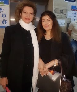 الاعلامية لينه النويلاتي والفنانة نادين