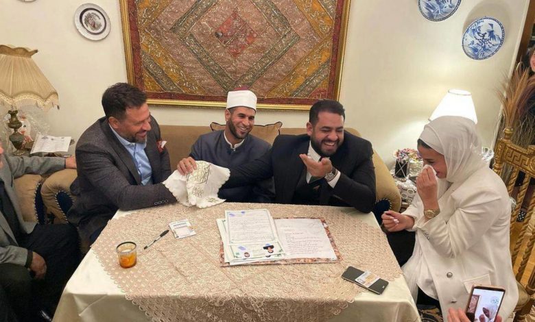 ماجد المصري يحتفل بعقد قران ابنته " على رجل الأعمال مصطفى القاضي