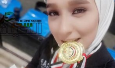 صورة لاعبة القوة البدنية السورية بيان جدوع ” لعبتنا تحتاج قوة مابدها ضعف