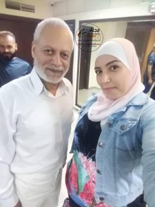 الفنان علي القاسم والصحفية ريمان قصص