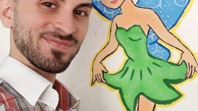 صورة ” جعفر عيسى محمد” رسم الكرتون يعتمد على تقنيات بالرسالة التي تحملها كل شخصية للمتلقي