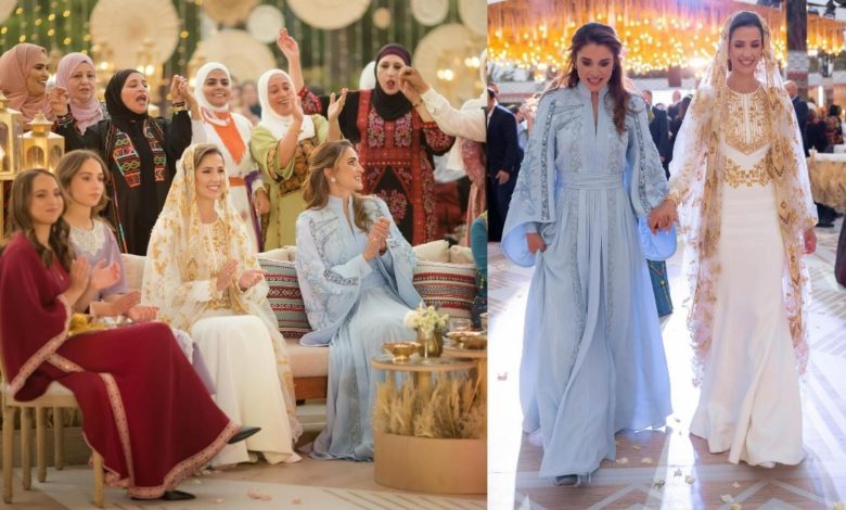سعد قبيسي يكشف تفاصيل عن تصميم فستان الملكة رانيا الذي ارتدته في يوم حناء رجوة